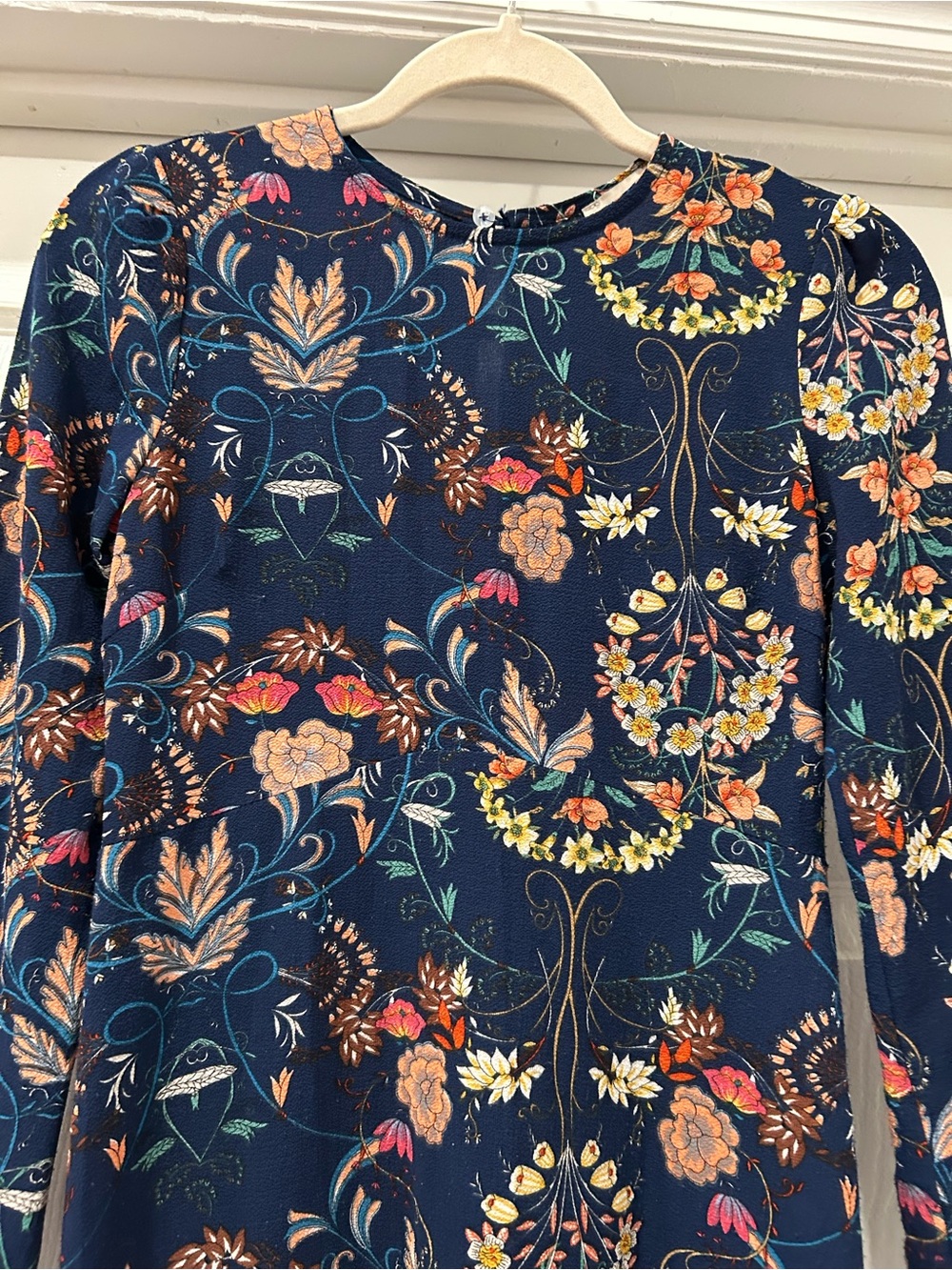 I Madeline Garden Splendor Floral Empire Waist Midi Dress Size Small - Picture 6 of 12